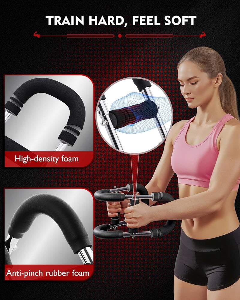 Fatio Twister Arm Exerciser, Adjustable Spring Workout Bar, Forearm Triceps Chest Inner Thigh Muscle Enhanced Exercise Strengthener, Upper Body Strength Builder Trainer, Home Fitness Equipment - Image 3